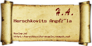Herschkovits Angéla névjegykártya